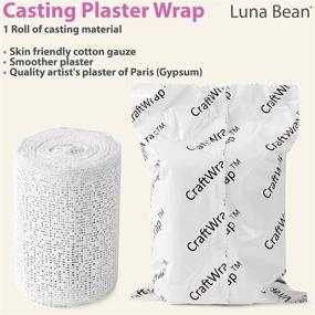 img 3 attached to 🎨 Craft Wrap Plaster Cloth & Plaster Gauze: Perfect for Hobby Crafts, Belly Casts, Mask Making, Scenery Art - 4 inch x 5 yards (Single Roll)