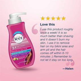 img 1 attached to 🌸 Veet Gel Cream Legs & Body, Pink, 27.04 Fl Oz, Pack of 2: Smooth & Silky Hair Removal Solution