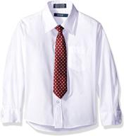 izod white sleeve dress shirt - boys' tops, tees & shirts logo