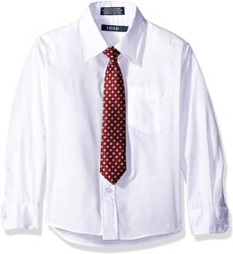 img 3 attached to IZOD White Sleeve Dress Shirt - Boys' Tops, Tees & Shirts