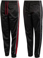 quad seven boys' sweatpants - 2 pack basic active tricot joggers (size 8-18) - enhanced seo logo
