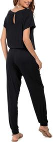 img 1 attached to DOUBCQ Jumpsuits Elastic Jumpsuit Pockets Women's Clothing for Jumpsuits, Rompers & Overalls