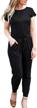 doubcq jumpsuits elastic jumpsuit pockets women's clothing for jumpsuits, rompers & overalls logo