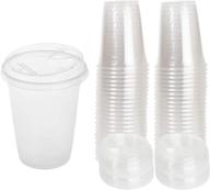 🌿 50-pack of 16 oz eco-friendly compostable cups with strawless lids logo