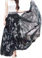 👗 stylish and versatile afibi women's full/ankle length maxi chiffon long skirt - perfect for the beach! logo