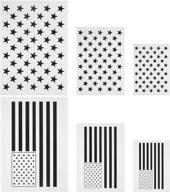 🌟 versatile star stencil kit: 50 stars american flag template & 2-in-1 usa flag stencil for painting - ideal for fabric, paper, wood, walls and more! logo