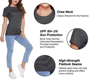 img 2 attached to 👚 CRYSULLY Women's Sun Protection Quick Dry Crewneck Shirts UPF 50+, Lightweight Athletic Hiking T-Shirts Tops Tee