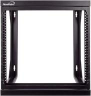 🖥️ black 9u wall mount it open frame 19 inch rack with swing out hinged gate by navepoint: enhanced seo logo