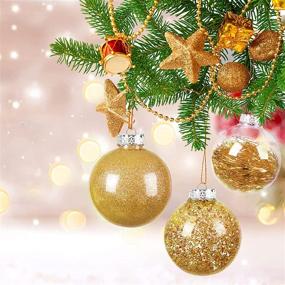 img 3 attached to 🎄 HBlife 20 Pcs Christmas Decorations Ornaments, Set of 4 Gold Christmas Tree Balls, 3.15 Inches Shatterproof Ornaments for Outdoor Indoor Holiday Wedding Party