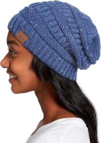 img 3 attached to Winter Knitted Beanie Slouchy Washed Outdoor Recreation in Hiking & Outdoor Recreation Clothing