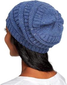 img 2 attached to Winter Knitted Beanie Slouchy Washed Outdoor Recreation in Hiking & Outdoor Recreation Clothing