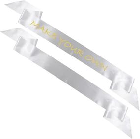 img 3 attached to 🎀 TREORSI 2-Pack of White Blank Satin Sashes - Perfect for DIY Party Decorations and Custom Sash Making