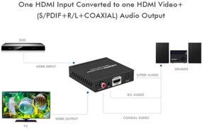 img 2 attached to weJupit HDMI аудио-извлекатель 4K 60 Гц конвертер с HDR с ARC HDCP 2.2 1.4 - HDMI 2.0 Видео + SPDIF аудио + Коаксиальное аудио + R/L стерео-аудио - 3D Видео - Подключи и играй: окончательное решение для извлечения аудио и конвертации видео