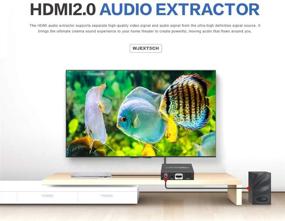 img 3 attached to weJupit HDMI аудио-извлекатель 4K 60 Гц конвертер с HDR с ARC HDCP 2.2 1.4 - HDMI 2.0 Видео + SPDIF аудио + Коаксиальное аудио + R/L стерео-аудио - 3D Видео - Подключи и играй: окончательное решение для извлечения аудио и конвертации видео