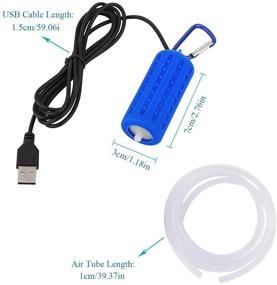 img 2 attached to 🐠 Mini Aquarium Air Pump USB 5V by Useekoo - Ideal for Aquarium, Fish Tank, Fishing with Air Stone and Silicone Tube