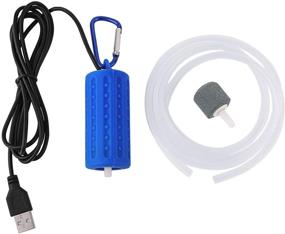 img 4 attached to 🐠 Mini Aquarium Air Pump USB 5V by Useekoo - Ideal for Aquarium, Fish Tank, Fishing with Air Stone and Silicone Tube