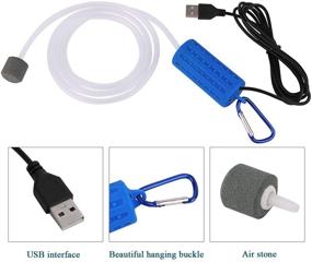 img 3 attached to 🐠 Mini Aquarium Air Pump USB 5V by Useekoo - Ideal for Aquarium, Fish Tank, Fishing with Air Stone and Silicone Tube