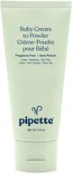 👶 pipette baby cream-to-powder: happy skin solution, talc-free powder, fragrance-free, 3 oz. logo