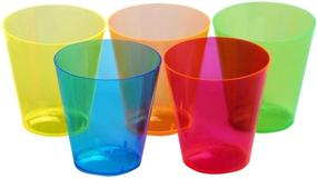 img 3 attached to Vibrant Neon Plastic Shot Glasses - 500 pc. Set for All Occasions!