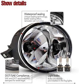 img 2 attached to 🚘 AUTOWIKI Противотуманные фары для Nissan Titan 2004-2015 / Armada 2005-2007 (Прозрачная линза, 2 шт.): Лучшие противотуманные фары для Nissan Titan и Armada