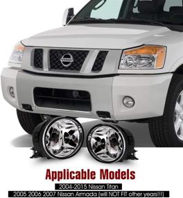 img 3 attached to 🚘 AUTOWIKI Противотуманные фары для Nissan Titan 2004-2015 / Armada 2005-2007 (Прозрачная линза, 2 шт.): Лучшие противотуманные фары для Nissan Titan и Armada