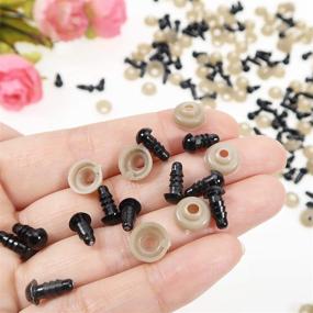 img 1 attached to 👀 TOAOB 150pcs 6mm Black Plastic Safety Eyes: Perfect for Stuffed Animals, Amigurumi, Crochet Bears, Doll Making, and Crafts