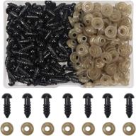 👀 toaob 150pcs 6mm black plastic safety eyes: perfect for stuffed animals, amigurumi, crochet bears, doll making, and crafts logo