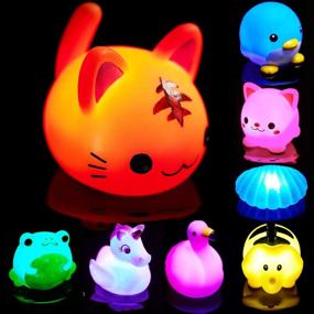 img 4 attached to 8 Pack Light Up Bath Toys for Toddlers: Flashing LED Lights for Fun Bathtime!