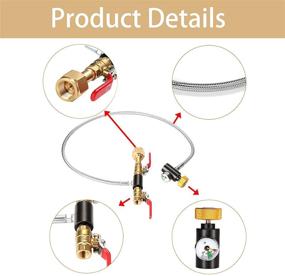 img 2 attached to 🔄 WADEO CGA320 G1/2 CO2 Cylinder Refill Adapter: Enhanced Refill Station Kit for Soda Maker Filling Sodastream Tank