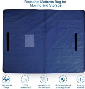 img 1 attached to 🛏️ Navy Twin Mattress Storage Bag with Heavy Duty Handles, Waterproof Cover, Adjustable Straps, and Strong Zipper - Ideal for Moving and Storage