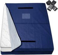 🛏️ navy twin mattress storage bag with heavy duty handles, waterproof cover, adjustable straps, and strong zipper - ideal for moving and storage logo