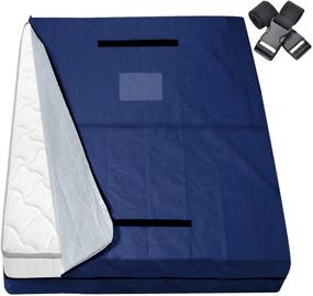 img 4 attached to 🛏️ Navy Twin Mattress Storage Bag with Heavy Duty Handles, Waterproof Cover, Adjustable Straps, and Strong Zipper - Ideal for Moving and Storage