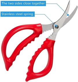 img 1 attached to 🦀 9-Piece Stainless Steel Seafood Tools Set for Crabs, Lobsters - Crackers, Forks, Openers, Shellfish, Leg Shellers, Nut Crackers