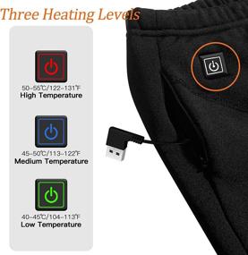 img 2 attached to 🔥 Winter Sports Base Layer: Men's USB-Heated Thermal Pants Underwear, Electric Heating with Fleece Lining (No Battery Required)