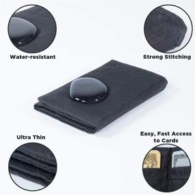 img 2 attached to 🦋 The Ultra-Compact Butterfly Wallet - World's Lightest Trifold Minimalist Wallet for Men and Women - Vegan, No Animal Products Used - Perfect for Front Pocket - Black