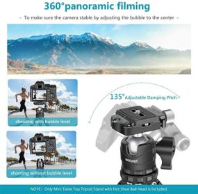 img 1 attached to Переносной компактный настольный макро-мини штатив Neewer - высотой 7,5 дюйма/19 см - сферическая головка 360° - плита быстрого выпуска - для камер Canon Nikon DSLR - нагрузка до 17,6 фунтов