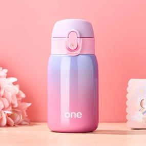 img 3 attached to Premium Kids Water Bottle: 24Hrs Cooling & 🧃 12Hrs Keep Warm, Double Wall Vacuum Insulated Stainless Steel, 9oz