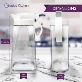 img 2 attached to 🥛 Pratico Kitchen SnapPour Pitcher in Medium Size - 2.3 Quarts, White