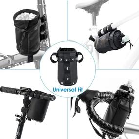 img 3 attached to WOTOW Bike Water Bottle Holder Bag - Insulated Bicycle Cup Holder with Handlebar Mount - Cycling Frame Strap-On Bag for Phone Storage - No Screws, Shoulder Strap Included - Ideal for Touring and Commuting