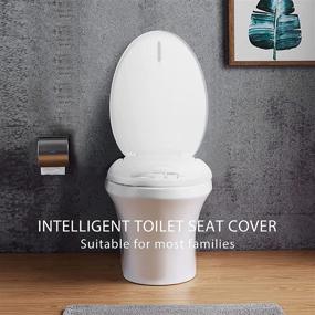 img 3 attached to 🚽 Enhance Your Bathroom Experience with VIVOHOME Smart Heated Bidet Toilet Seat: Rear and Front Cleansing, Self-Cleaning Nozzle, Adjustable Temperature, Soft Close Lid, and Nightlight!