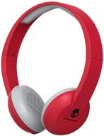 🎧 skullcandy uproar bluetooth wireless on-ear headphones with built-in microphone and remote, long-lasting 10-hour rechargeable battery, cushioned synthetic leather ear pillows for comfort, striking ill famed red logo