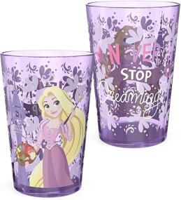 img 2 attached to 🍹 Zak Designs 14.5oz Disney Princess Nesting Tumbler Set - Durable Plastic Cups for Kids - Belle, Jasmine, Ariel - Fun Drinkware - 4pk (PYRP-0731)