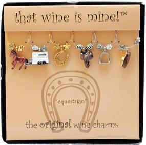 img 2 attached to 🐎 Equestrian Painted Wine Charms by Wine Things - Multicolor, Designed to Fit Neatly Around Stem