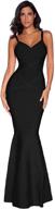 👗 stylish and flattering meilun bandage fishtail bodycon antipink women's clothing: a perfect fit for any occasion logo