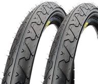 cyclingdeal - 26-inch x 1.95-inch mountain bike bicycle slick wire bead tires for mtb hybrid bike - blackwall, pack of 2 logo