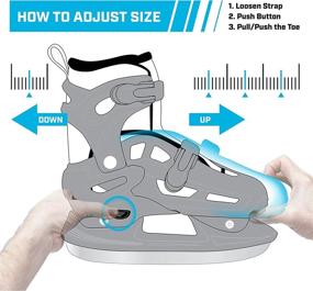 img 3 attached to Lake Placid Girls Nitro 8.8 Adjustable 🏔️ Ice Skates - Perfect Fit for Growing Skaters!