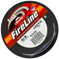 🧵 premium fireline braided beading thread 6lb - smoke grey, .006-inches - 125 yards: high-quality string for jewelry making logo