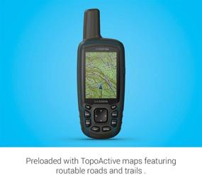 img 1 attached to Garmin GPSMAP 64x Handheld GPS with Preloaded TopoActive Maps in Black/Navy, One Size (010-02258-00)