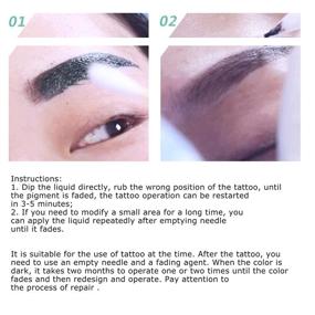 img 3 attached to 🖋️ 2pcs Pigment Fading Agent for Tattoo Correction - Painless Eyebrow and Lip Microblading Remover