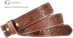 img 3 attached to Piece Genuine Leather Tooled Engraved Women's Accessories in Belts
